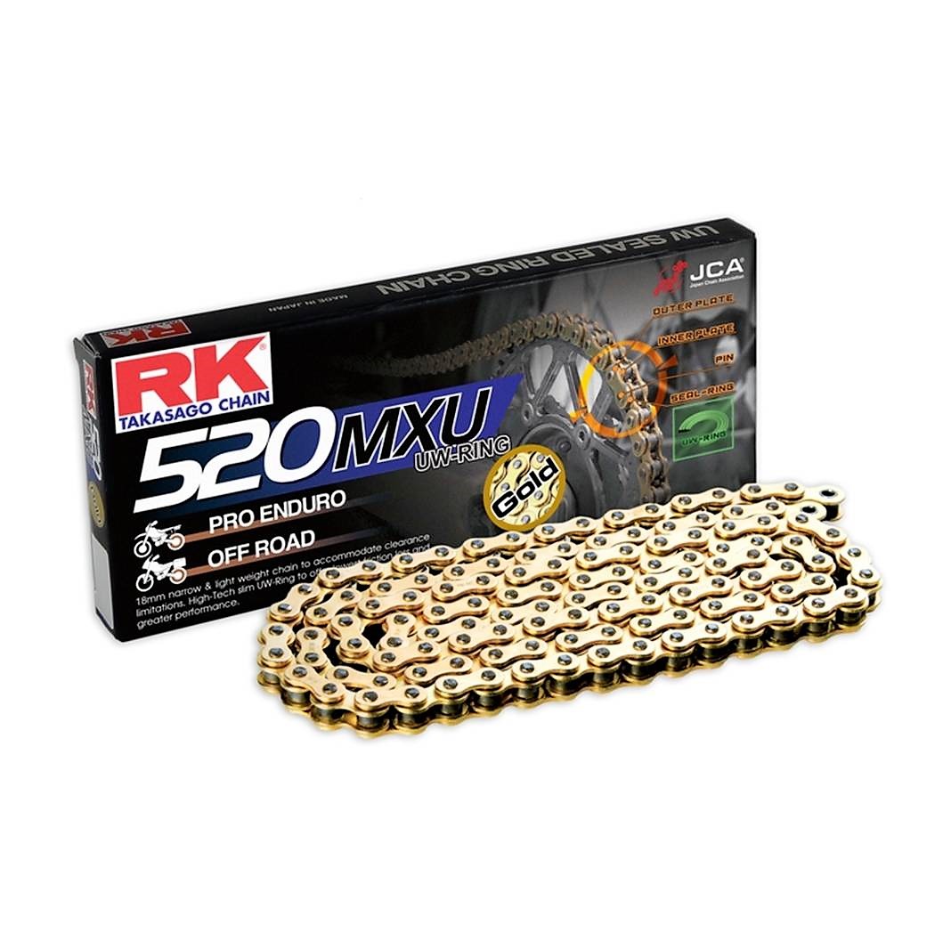 RK Αλυσίδα UW-ring 520 MXU 120L – χρυσή